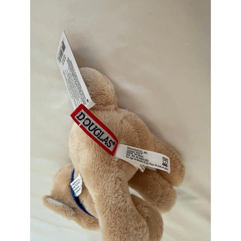 Douglas Cuddle Toys Chase Border Collie Plush Dog Tan Blue Bandana NWT